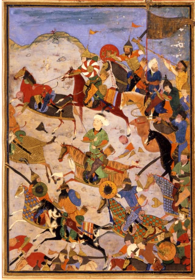 Timur's troops attacking Khiva