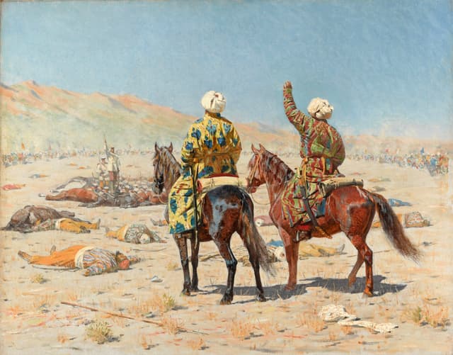 Envoys. "Surrender!" — "Go to hell!", 1873, Oil on canvas