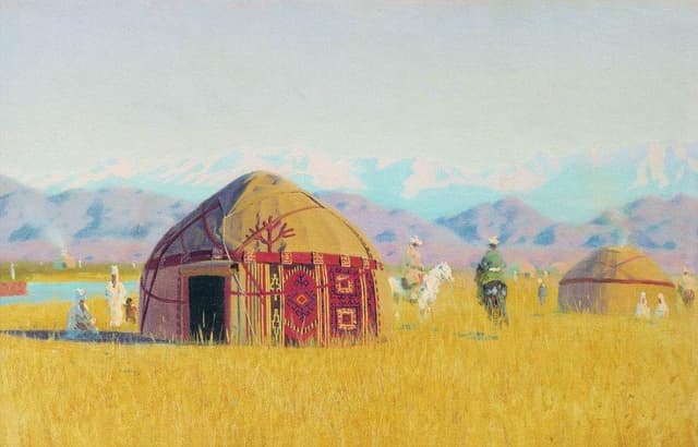 Kyrgyz tent on the Chu River, 1869—1870, Oil on canvas