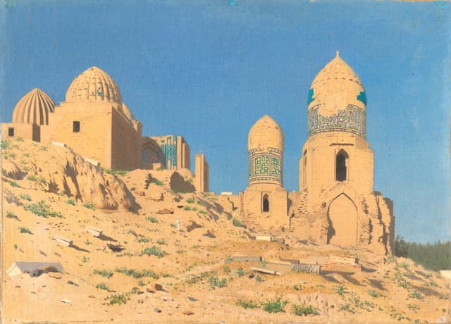 Mausoleum of Shah-i-Zinda in Samarkand, 1869 - 1870, Oil on canvas