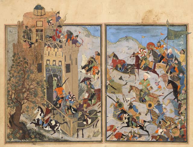 Timur's army attacks Urgench